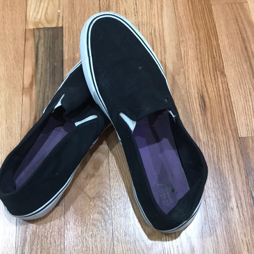 Black slip on sneakers